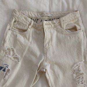 Zara Cream Jeans